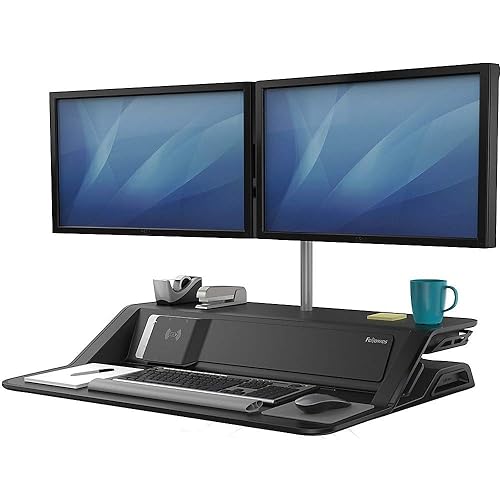 Fellowes Lotus DX sit-Stand Workstation - Stand for LCD Display/Keyboard/Mouse - Black