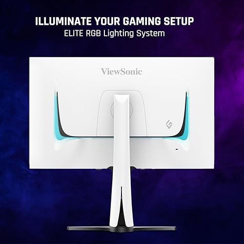 ViewSonic XG272-2K-OLED 27 Inch 1440p 240Hz OLED Ergonomic White Gaming Monitor with up to 0.01ms, FreeSync Premium, G-Sync Compatibility, RGB, and USB-C, HDMI v2.1, DP Inputs 27-Inch 2K