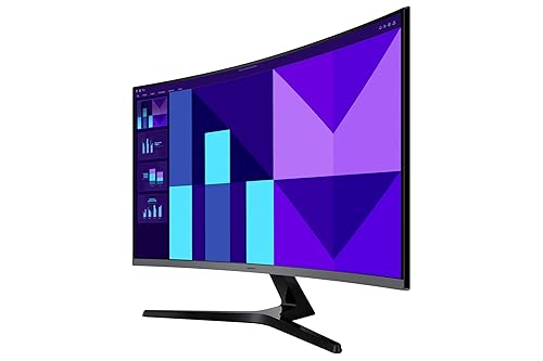 Samsung 32-inch FHD Black Curved Screen Monitor with 100 Hz Refresh Rate, Game Mode, Eye Saver Mode, Multiple connectivity - (LS32D390GANXZA)