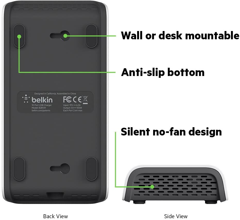 Belkin RockStar 10-Port USB Charging Station Power Strip (2.4 Amp per Port)