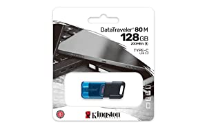 Kingston DataTraveler 80 M 256GB USB-C Flash Drive | USB 3.2 Gen 1 | Up to 200MB/s | DT80M/256GB