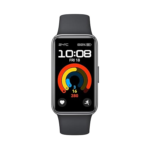 HUAWEI Band 9, Comfortable All-Day Wearing, Sleep Tracking, Fast Charging & Durable Battery, Intelligent Brightness Adjustments, 100 Different Workout Modes, Compatible with iOS and Android, Black Band 9 Black