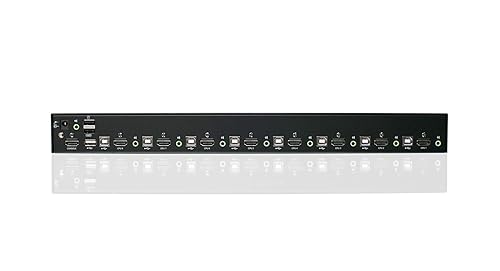 IOGEAR 8-Port USB HDMI KVM Switch – OSD – Cascade - w/USB KVM Cables Set (TAA) GCS1808H