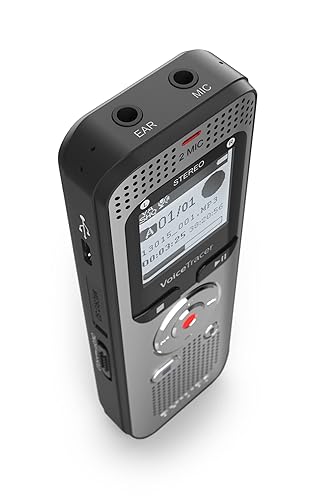 Philips VoiceTracer DVT2015 8GB Voice Recorder with Sembly Cloud Speech-to-Text Software - 8GB, Stereo Microphones, MicroSD card slot, Automatic Speech-to-Text, Easy recording file sharing