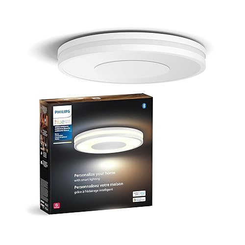 Philips Hue Being Ceiling Light, White - White Ambiance Warm-to-Cool White Smart LED Light - 1 Pack - Control with Hue App - Compatible with Alexa, Google Assistant, and Apple Homekit