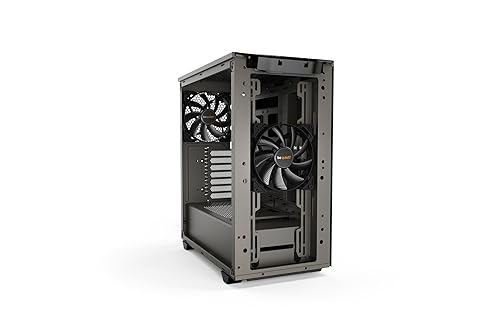 be quiet! Pure Base 500 ATX Midi Tower PC Case | Two Pre-Installed Silent Wings 2 Fans |Gray|BG036 Metallic Gray BG036