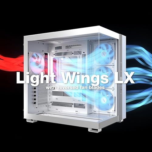 be quiet! Light Base 600 LX Black PC Case, Stunning Panoramic View, Show Case, Dual Chamber Design, Solid ARGB LED Strip, 4 Light Wings LX PWM Fans, Inverted and Horizontal Usable Black Light Base 600 LX