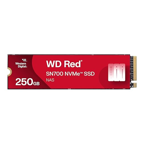 Western Digital 250GB WD Red SN700 NVMe Internal Solid State Drive SSD for NAS Devices - Gen3 PCIe, M.2 2280, Up to 3,100 MB/s - WDS250G1R0C