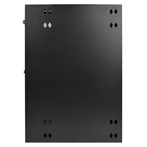 Tripp Lite 18U Wall Mount Rack Enclosure Server Cabinet with Acrylic Glass Window, Hinged, 20.5 Deep, Switch-Depth, Black