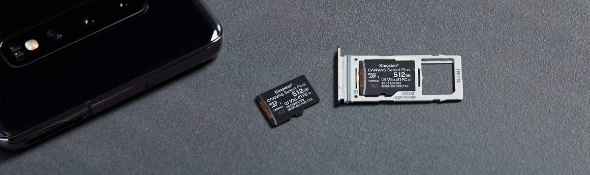 Kingston 256GB microSDXC Canvas Select Plus 100MB/s Read A1 Class 10 UHS-I Memory Card + Adapter (SDCS2/256GB) microSD Card 256GB Fast (Up to 100 MB/s) Single