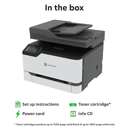 Lexmark MC3426i Color All-in-One Printer with Touchscreen, Multifunction Laser for Office, Wireless, Mobile Ready & Duplex Printing (Print, Copy, Scan, Cloud Fax, 4-Series)