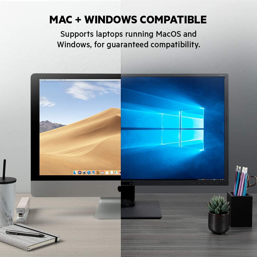 Belkin Thunderbolt 3 Dock Plus w/ 2.6ft Thunderbolt 3 Cable (Thunderbolt Dock for macOS and Windows) Dual 4K @60Hz, 40Gbps Transfer Speeds, 60W Upstream Charging