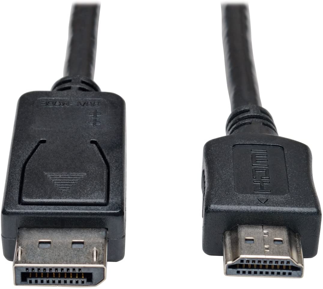 TRIPP Lite DisplayPort to HDMI Cable Adapter, DP to HDMI (M/M), DP2HDMI, 1080P, 3 ft. (P582-003),Black 3 ft. DisplayPort Adapter