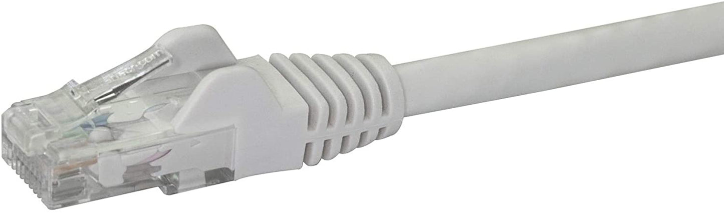 StarTech.com 100ft CAT6 Ethernet Cable - White CAT 6 Gigabit Ethernet Wire -650MHz 100W PoE++ RJ45 UTP Category 6 Network/Patch Cord Snagless Fluke Tested UL/TIA Certified (N6PATCH100WH) White 100 ft / 30 m 1 Pack