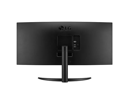 LG 34" UltraWide™ 1800R Curved Monitor with WQHD (3440 x 1440) HDR10 100Hz Refresh Rate USB Type-C Reader Mode Flicker Safe Dynamic Action Sync Height Adjustable 34WR55QK-B, Black