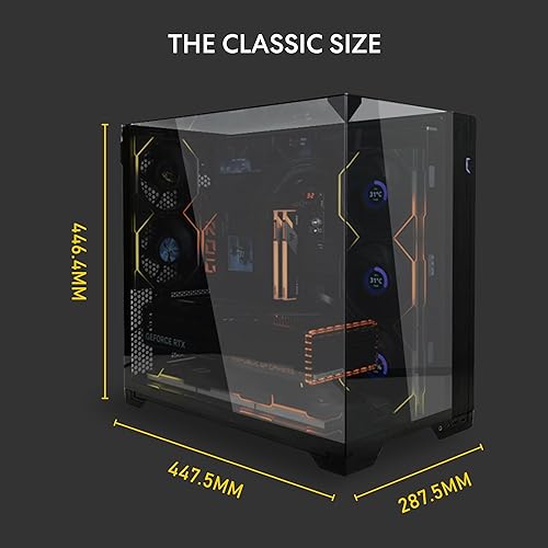 Lian Li O11 Vision Compact Black-Steel-Tempered Glass ATX Mid Tower Computer Case-Back Connect Support-O11VPX