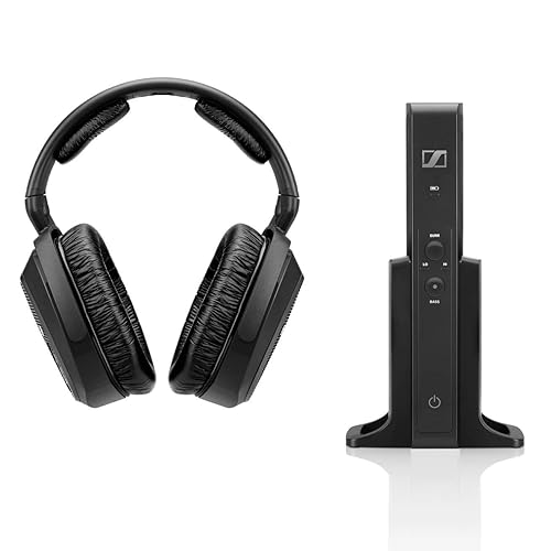 Sennheiser RS 175 RF Wireless Headphone System for TV Listening with Bass Boost and Surround Sound Modes Headphones Standard Packaging