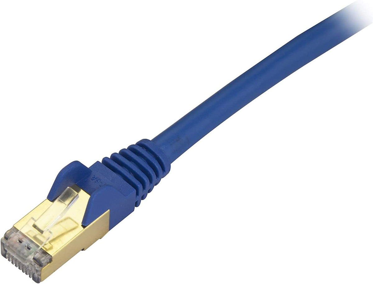 StarTech.com 14ft CAT6a Ethernet Cable - 10 Gigabit Shielded Snagless RJ45 100W PoE Patch Cord - 10GbE STP Network Cable w/Strain Relief - Blue Fluke Tested/Wiring is UL Certified/TIA (C6ASPAT14BL) 14 ft Blue
