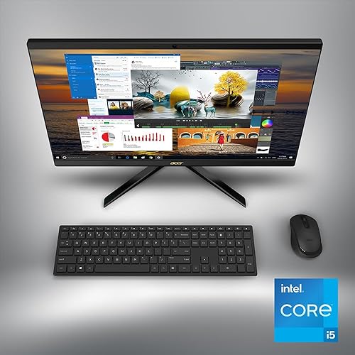 Acer C27-1800-UR12 AIO 27" Non-Touch Windows 11 Intel Core i5-12450H 16GB Memory 1TB SSD Wireless Card WI-FI + BT Integrated Graphics 65W Power Supply Wireless Keyboard/Mouse