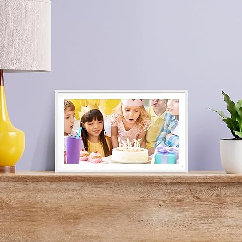 Aluratek AWFC15F Digital Frame - 15.6" LCD Digital Frame - 1920 x 1080 - Wireless - 16:9 - Calendar, In-plane Switching (IPS) Technology, Light Sensor, Adjustable Brightness, Automatic Orientation Detection, Slideshow, Auto On/Off - Built-in 32 GB