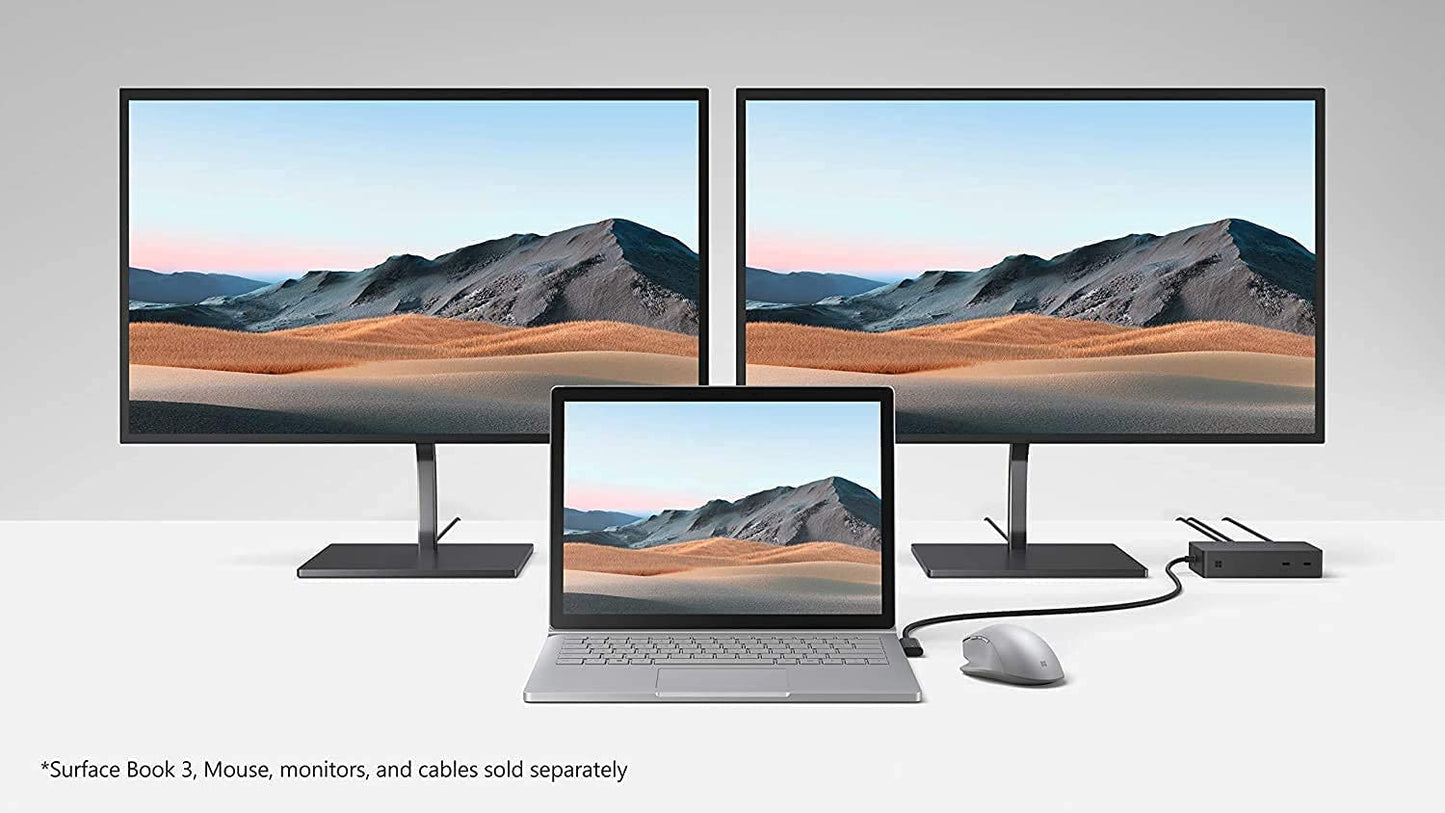 Microsoft Surface Dock 2 - for Notebook/Desktop PC/Smartphone/Monitor/Keyboard/Mouse - 199 W - 6 x USB Ports - Network (RJ-45) - Wired