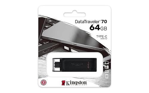 Kingston Data Traveler 70 64gb Usb-c Drive Dt70/64gb