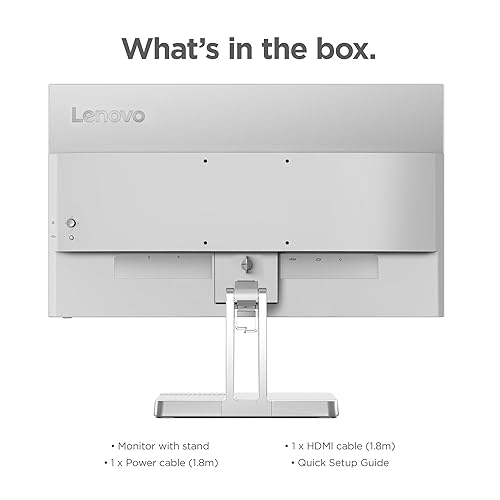 Lenovo L22e-40 Monitor, 21.45” Display, Full HD Resolution, 250 nits Brightness, 75Hz Refresh Rate, AMD FreeSync, HDMI and VGA Ports, Tilt-Adjustable Stand, Natural Low Blue Light, Cloud Grey