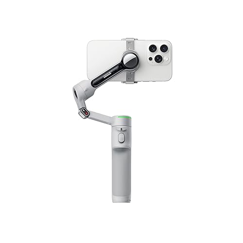 Insta360 Flow 2 Pro Grey- AI-Powered Smartphone Stabilizer, Auto Tracking Phone Gimbal, 200+ App Tracking with Apple DockKit, 3-Axis Stabilization, Built-in Tripod/Selfie Stick, Portable & Foldable
