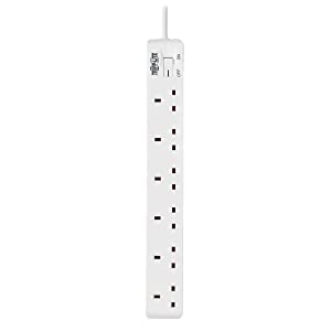 6FT Tripp Lite 6 - Outlet British Power Strip - White - Dealtargets.ca