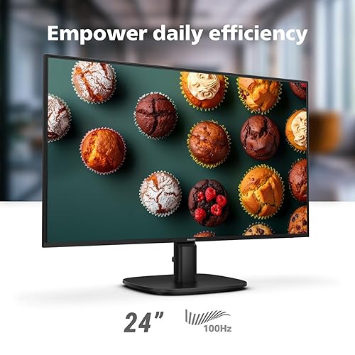 Philips 24B2N2100 24 inch FHD (1920 x 1080) 100Hz Gaming Office Monitor, Energy Star Certified, EPEAT Gold Certification, HDMI & VGA, 4 Year Advance Replacement Warranty 24" FHD EPEAT Gold