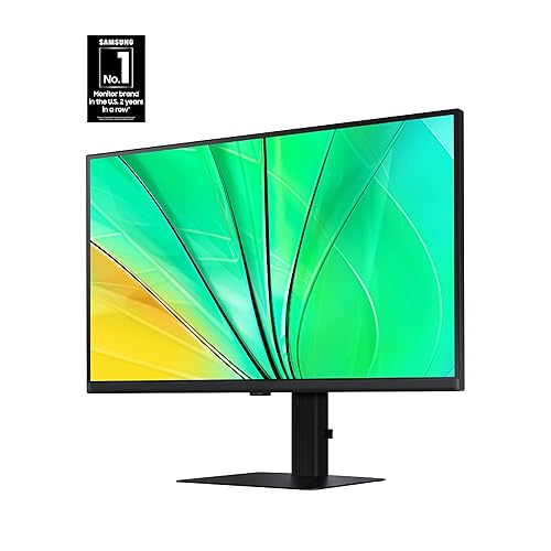 SAMSUNG 27" ViewFinity S6 (S60D) Series QHD High Resolution Computer Monitor, 100Hz, HDR10, Multiple Ports w/ HDMI, DisplayPort, USB-A, Easy Setup, Height Adjustable Stand, LS27D606EANXGO, 2024 27-inch QHD HDMI only