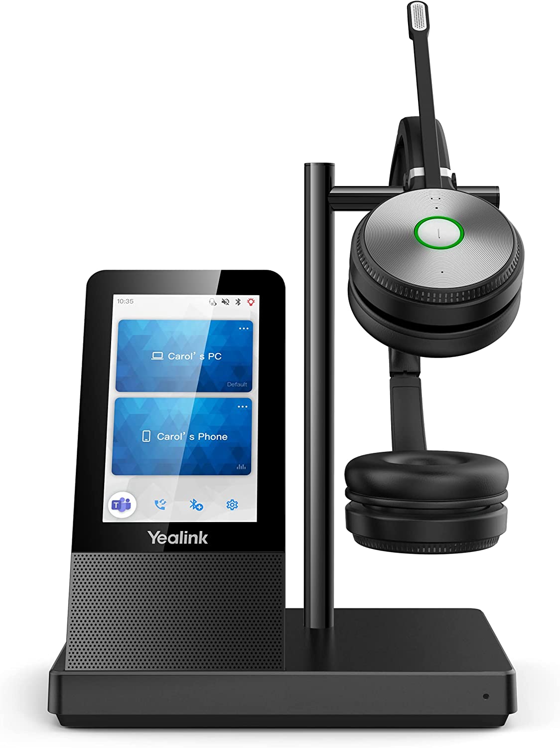 Yealink WH66 Duo UC Wireless Noise Canceling Headset - Headset Works with USB Enabled Computers and Softphones and Also Connects to Desk Phones and Cell Phones with Built in Bluetooth
