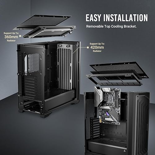 Antec Performance 1 Silent, RTX 40 Series GPU Support, Exquisite Steel Mesh, 4 x Tranquil Silent PWM Fans, Sound-Dampening Side Panels, Removable Top Fan/Radiator Bracket, Full-Tower E-ATX PC Case