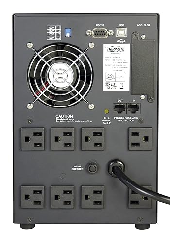 Tripp Lite SMART1500SLT 1500VA 900W UPS Smart Tower AVR 120V USB DB9 SNMP for Servers, 8 Outlets