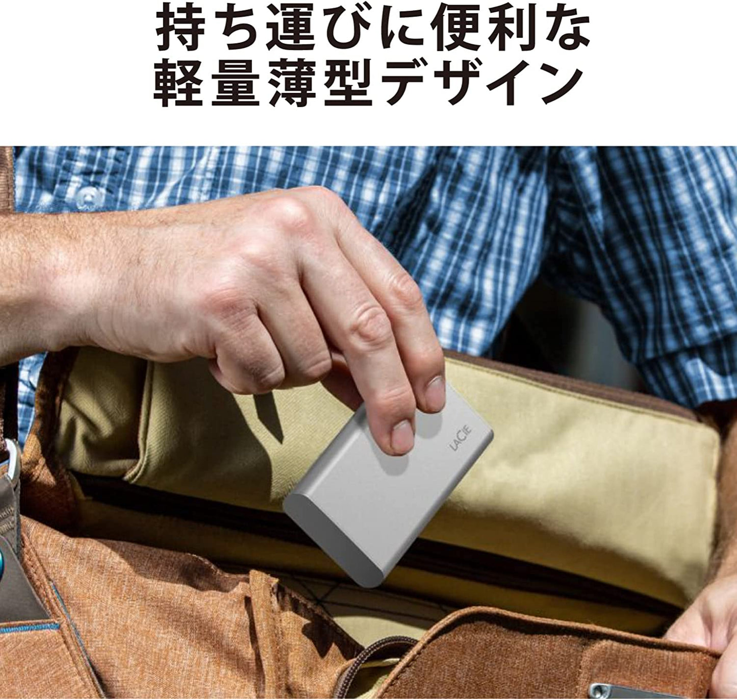 LaCie Portable SSD 2TB External Solid State Drive - USB-C, USB 3.2 Gen 2, speeds up to 1050MB/s, Moon Silver, for Mac PC and iPad, with Rescue Services (STKS2000400) 2TB New Model