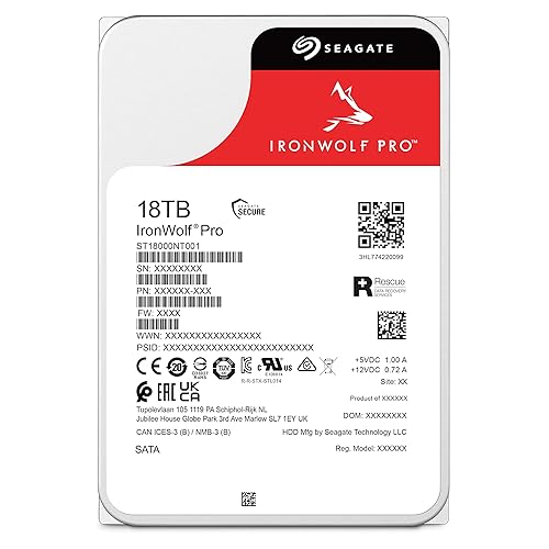 Seagate IronWolf Pro ST18000NT001 Internal Hard Drive 3.5 18000 GB