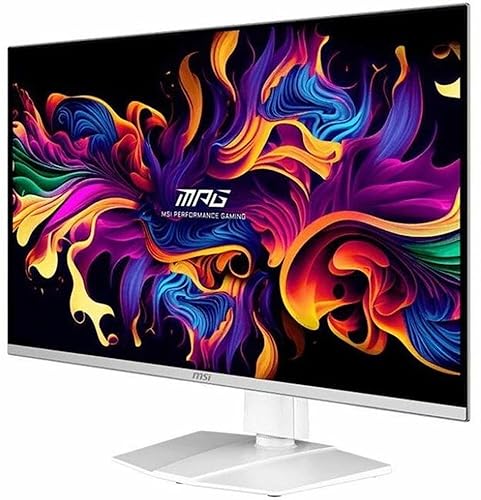 MSI MPG 321URXW QD-OLED 32-inch 3840 x 2160 (UHD) Computer Monitor, 240Hz, Adaptive-Synch, HDMI, DP Port, VESA Mountable, Tilt, Speaker, 0.03ms, White