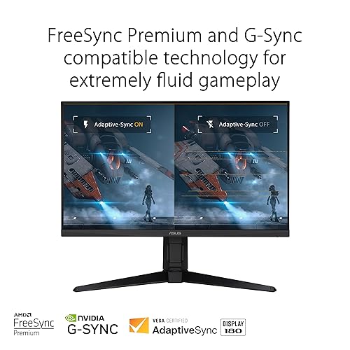 ASUS TUF Gaming 27” 1080P Monitor (VG279QL3A) - Full HD, 180Hz, 1ms, Fast IPS, Extreme Low Motion Blur, FreeSync Premium, G-SYNC Compatible, Speakers, DisplayPort, Height Adjustable, 3 Year Warranty 27 Fast IPS 180Hz G-SYNC Height Adjustable