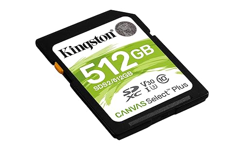 Kingston 512GB SDXC Canvas Select Plus 100R C10 UHS-I U3 V30 (SDS2/512GB)