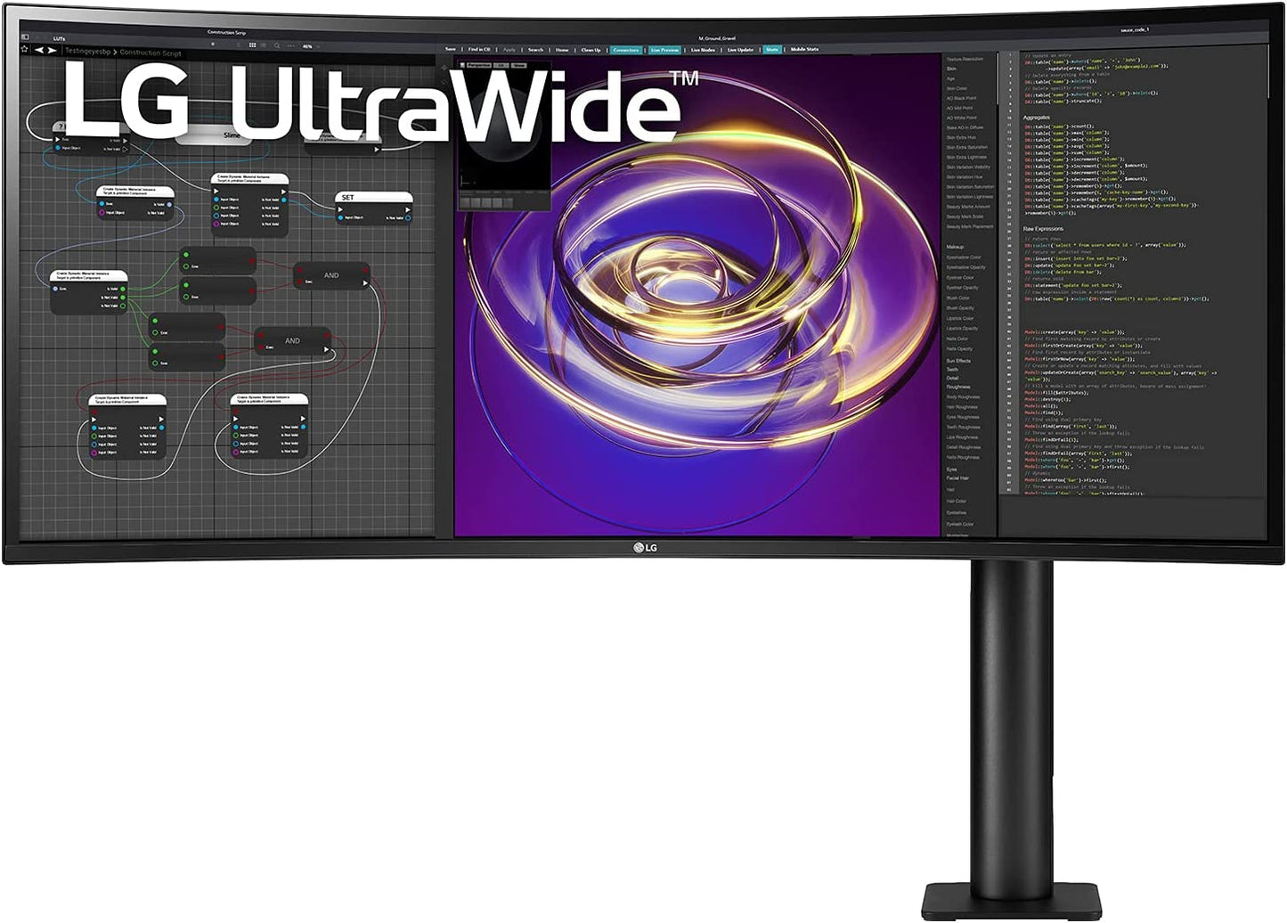 Lg 34WP88CN-B.AUS 34” Curved UltraWide Ergo QHD IPS HDR Monitor with USB Type C