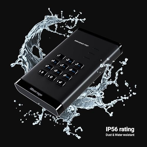 iStorage diskAshur PRO3 SSD 4TB – Secure Portable Solid State Drive - FIPS Level 3 Certified - Password Protected - Dust/Water-Resistant - Hardware encryption 4TB SSD