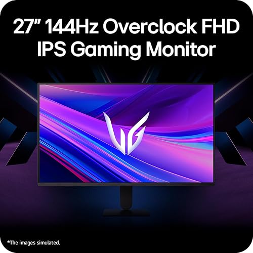 LG 27G411A-B 27-inch Ultragear Full HD (1920 x 1080) IPS Gaming Monitor, 144Hz (O/C), 1ms MBR, NVIDIA G-Sync Compatible, AMD FreeSync, HDR10, HDMI, DisplayPort, Slim Stand, Black 27" 144Hz FHD 1920 x 1080