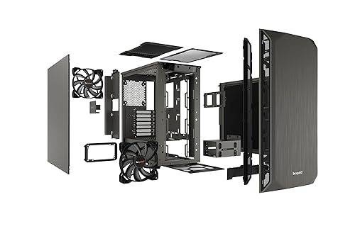 be quiet! Pure Base 500 ATX Midi Tower PC Case | Two Pre-Installed Silent Wings 2 Fans |Gray|BG036 Metallic Gray BG036