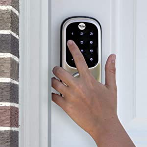 Yalesecurity Yale Security YRD226-CBA-619 Assure Connected by August Touchscreen Smart Lock, Satin Nickel