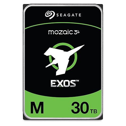 Seagate Exos M 30TB Enterprise Internal Hard Drive HDD - 3.5in 6GB/s SATA 7200RPM 2.5M MTBF (ST30000NM004K)