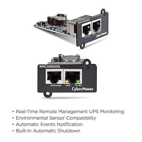 CyberPower RMCARD205TAA UPS & ATS PDU Remote Management Card, TAA Compliant