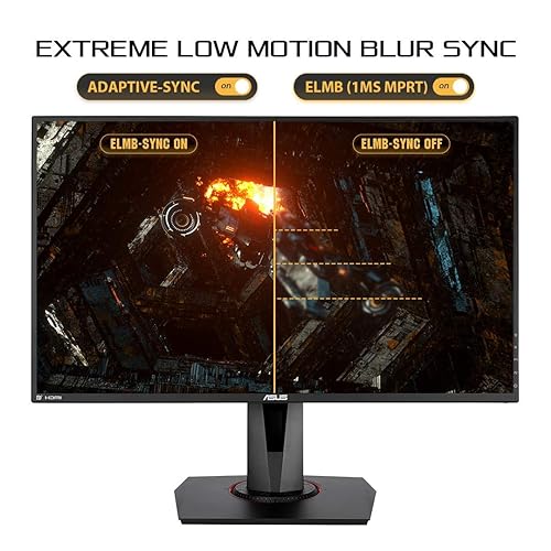 Asus TUF Gaming VG279QM 27in 280Hz Fast IPS Gaming Monitor w/G-SYNC?, ELMB-SYNC, DisplayHDR400, Shadow Boost,BLACK