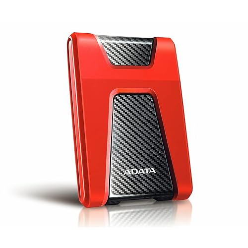 Adata DashDrive Durable HD650 External Hard Drive 1000 GB Red