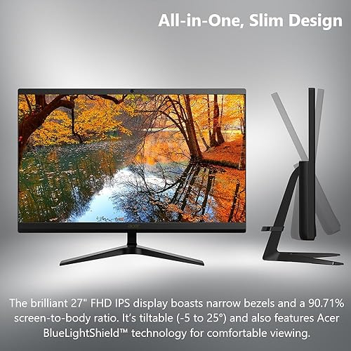 Acer C27-1800-UR12 AIO 27" Non-Touch Windows 11 Intel Core i5-12450H 16GB Memory 1TB SSD Wireless Card WI-FI + BT Integrated Graphics 65W Power Supply Wireless Keyboard/Mouse