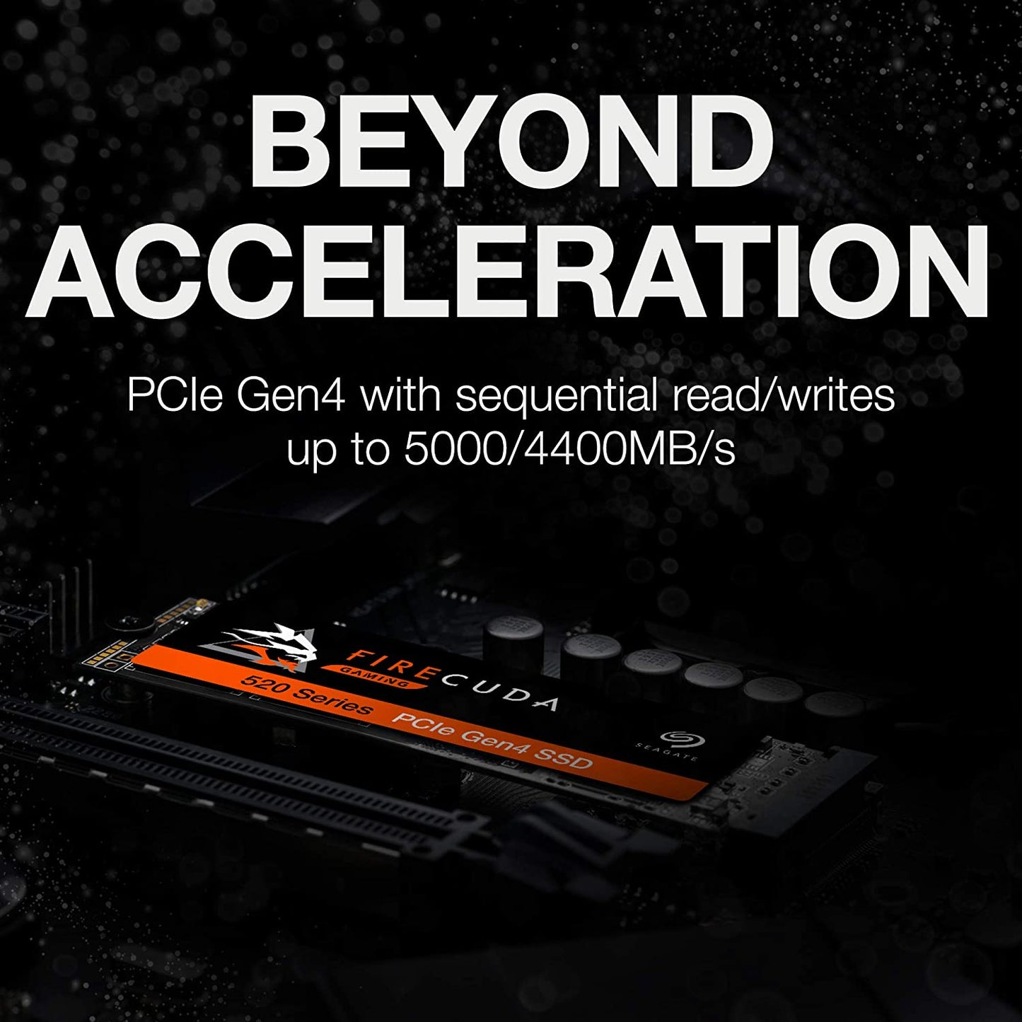 Seagate Firecuda 520 500GB Performance Internal Solid State Drive SSD PCIe Gen4 X4 NVMe 1.3 for Gaming PC Gaming Laptop Desktop (ZP500GM3A002) NVMe SSD - Gen 4 500GB